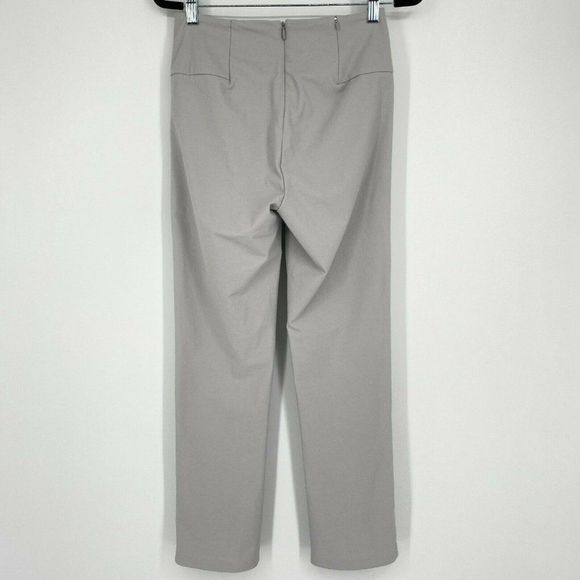 Athleta Wander Slim Straight Zip Back Stretch Crop Pants Galactic Grey Size 2 - Picture 9 of 11